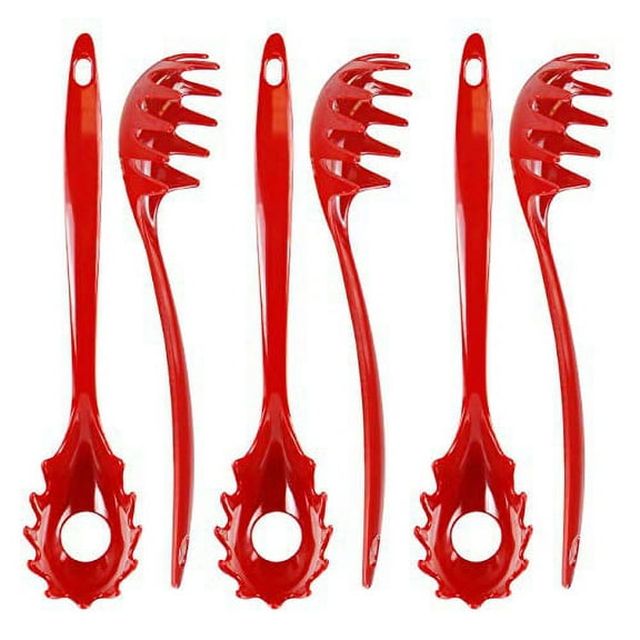 6pc Set of 100% Organic Melamine Spaghetti Forks