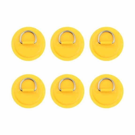6pc Stainless Steel D Ring Pad Patch for PVC Inflatable Boat Kayak Canoe Dinghy Kayak SUP