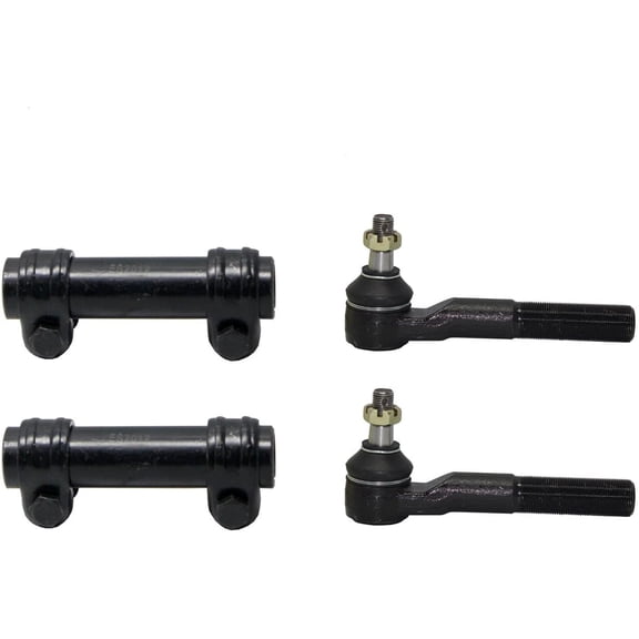 Detroit Axle - 4WD Front Tie Rods Kit for 94-97 Dodge Ram 2500 2500, 2 Adjustment Sleeves 2 Tie Rod Ends 1994 1995 1996 1997 Replacement