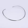 thumbnail image 1 of 6pc Tarnish Resistant 201 Stainless Steel Choker Necklaces Rigid Necklaces Stainless Steel Color 5.31 inchx5.6 inch(13.5x14.2cm), 1 of 2
