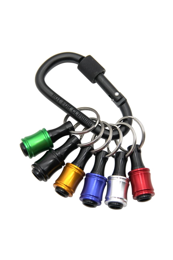 6pc color key chain quick-change extension rod 1/4 hexagon handle changeover rod screwdriver quick-release sleeve tool set