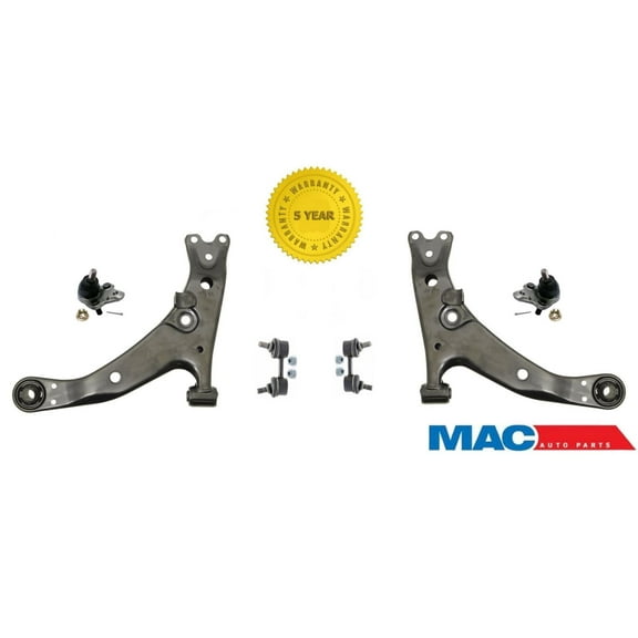 6pces Chassis Kit Lower Control Arms Ball Joints and Links Fits Corolla 96-02