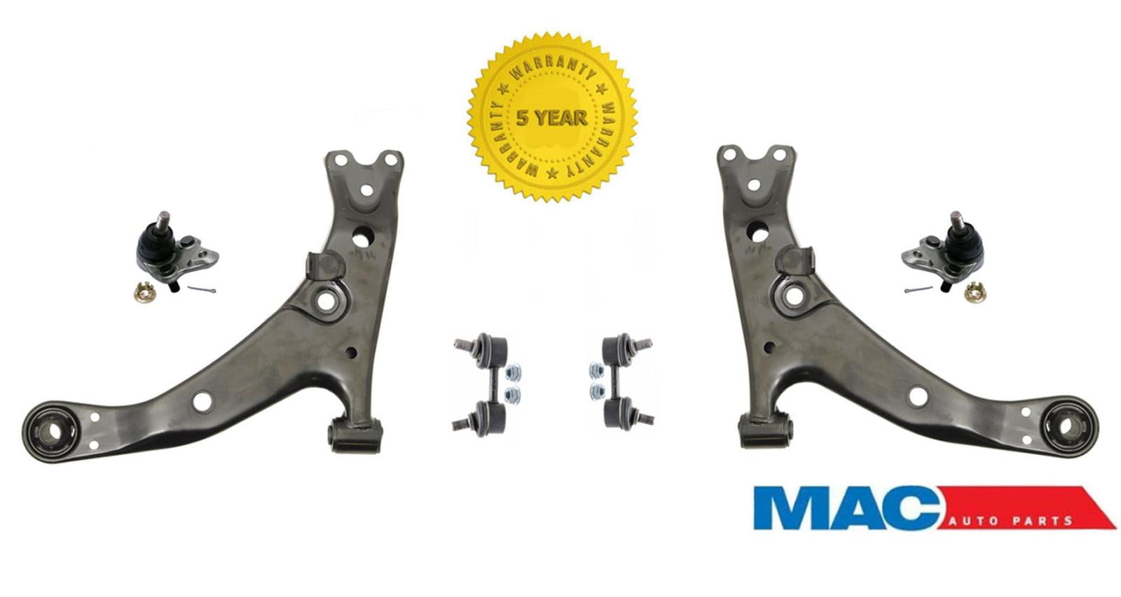 6pces Chassis Kit Lower Control Arms Ball Joints and Links Fits Corolla