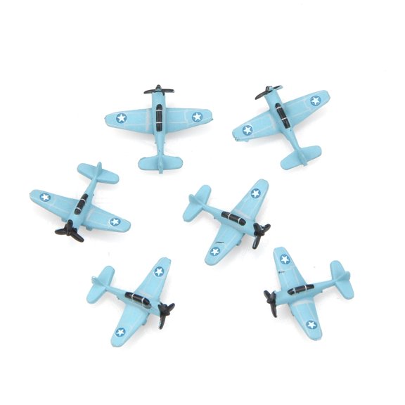 6pcs 1/1000 Scale US Aircraft Carrier Aircraft Plane Model Aviation Science Exhibition Model, SBD/6PC