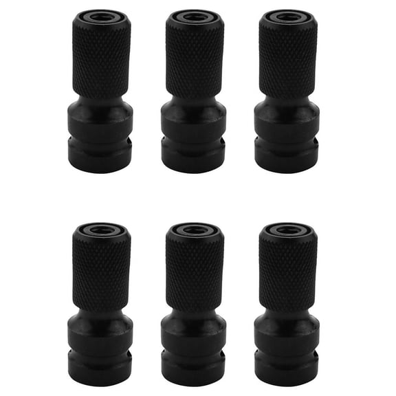 6pcs 1/2 Inch Square to 1/4 Inch Hex Ratchet Socket Wrench Socket Adapter Spanner Set Drive Converter Impact Tool