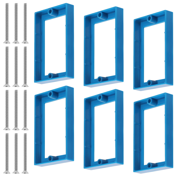 6pcs 1/2"" Single Gang Outlet Box Extenders, Electric Outlet Extender Box with 12 Screws Receptacle Extender for Electric Box and Electric Outlet Switches