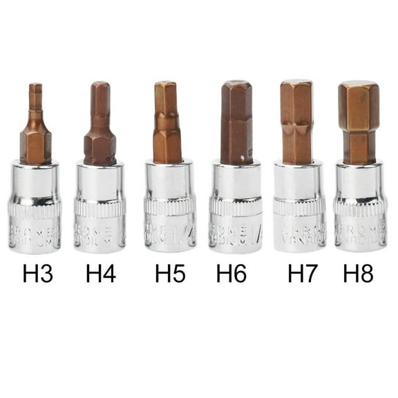 6pcs 1/4 Inch Screwdriver Bit Socket Set Hex Screw Driver Bits Tools H3-H8