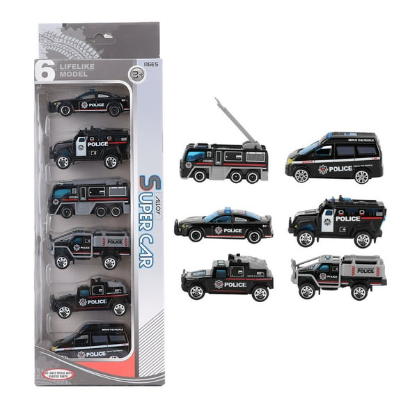 6pcs 1:64 Engineering Car Model Alloy Simulation Vehicle Car Model Children Gift Toy For Xmas Birthday