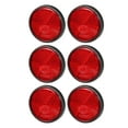 thumbnail image 1 of 6pcs 1.73"x0.31" Universal Reflector Round Motorcycle Bike Safety Increase Visibility and Safety Red, 1 of 6
