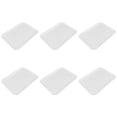 thumbnail image 1 of 6pcs 10 Inch Long Rectangle Shape Serving Tray Made of Plastic White, 1 of 3