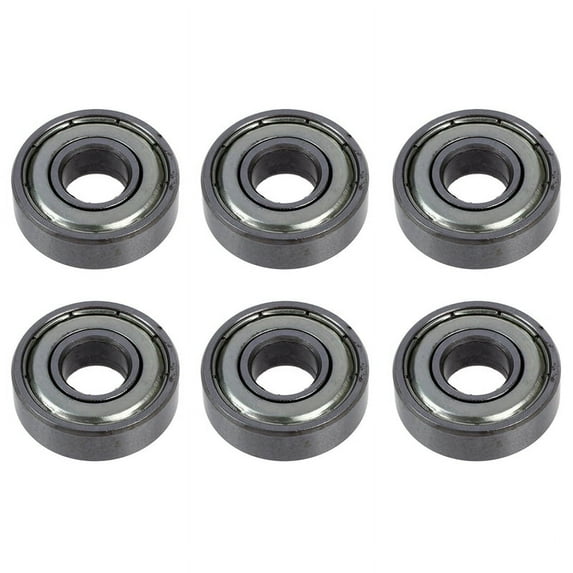 6pcs 10 x 26 x 8mm 6000Z Silver Tone Shield Premium Ball Bearing