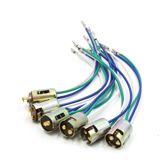 6pcs 1157 Light Bulb Car Brake Lamp Extension Wire Socket Holder Connecter