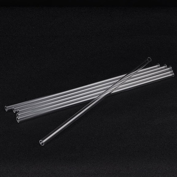 6pcs 13.8inch Acrylic Pipe Rigid Tubing 0.4inch OD 0.22inch ID Reusable Clear Rigid Round Tube Transparent DIY Acrylic Tube for Advertising Lighting Water Cooling System DIY