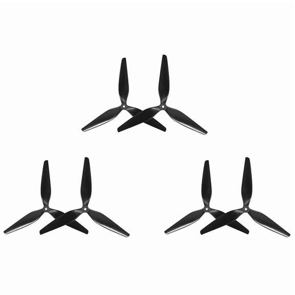6pcs 15 Inch Propeller 15x7x3 3 Blades High Efficiency Propeller CW+CCW for FPV Racing Drones,3 Pair x Propellers(3CW+3CCW),Black
