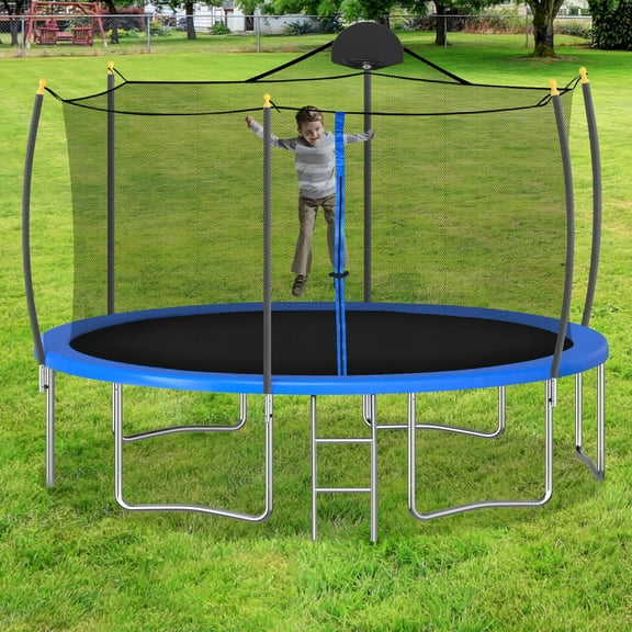 6pcs 196cm Universal Curved Pole Trampoline Replacement Enclosure Poles Trampoline Net Poles Trampoline Poles Replacement Black