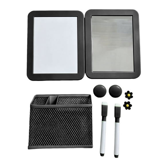 6pcs 1Set Locker Accessory Set with Magnetic Locker Mirror, Whiteboard, Pen Holder, Marker Pens, Cute Magnets, Back to School Locker Decorations Supplies