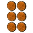 thumbnail image 1 of 6pcs 2.20"x0.31" Universal Reflector Round Motorcycle Bike Safety Increase Visibility and Safety Orange, 1 of 6