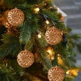 thumbnail image 1 of 6pcs 2.36IN Hollowed-out Color Christmas Balls Ornament, Christmas Tree Decorations, Bola De Navidad árbol De Navidad Decoración, Shatter-Proof Xmas Decor, Holiday Party(Khaki), 1 of 6