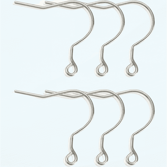6pcs 20G Big Pure Titanium Earring Fish Hooks DIY Earrings Findings for Jewelry Making, Hypoallergenic Earring Hooks Making Kit for Women Girls Men Sensitive Ears