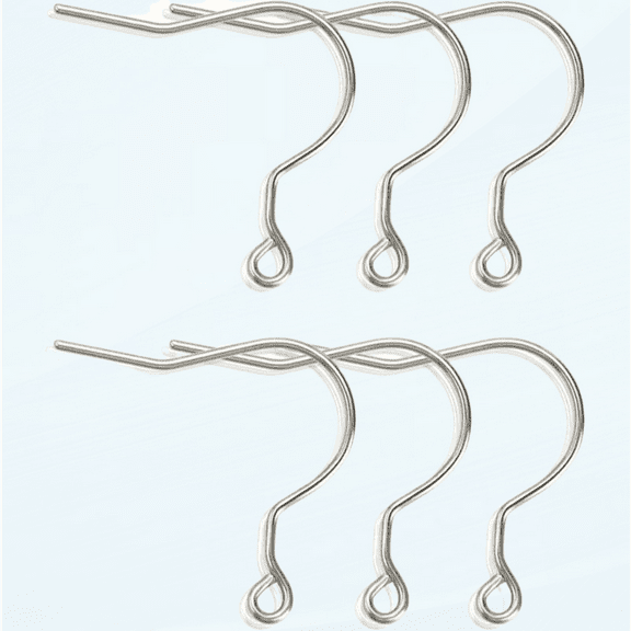 6pcs 20G Big Pure Titanium Earring Fish Hooks DIY Earrings Findings for Jewelry Making, Hypoallergenic Earring Hooks Making Kit for Women Girls Men Sensitive Ears