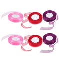 thumbnail image 1 of 6pcs 2cm Organza Ribbon Wedding Festive Party Decor Gift Packing Ribbon Diy Accessories Decoration (random Color), 1 of 3