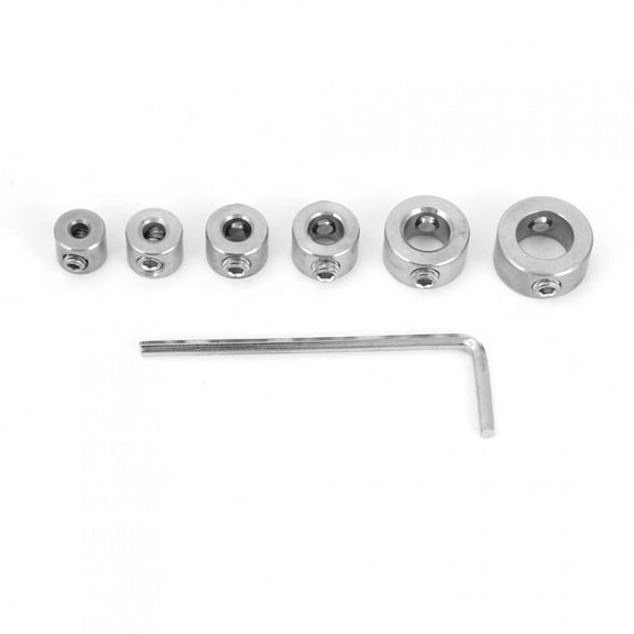 6pcs 3-10mm Stainless Steel Drill Depth Stop Bit Collar Set Drilling Limit Ring
