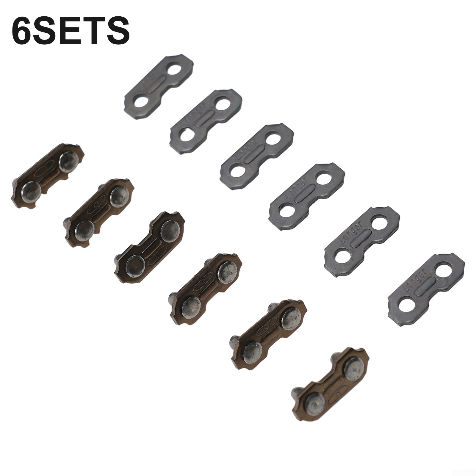 6pcs 3/8 0.063 Chainsaw Chain Joiner Link For Joining Chainsaw Parts