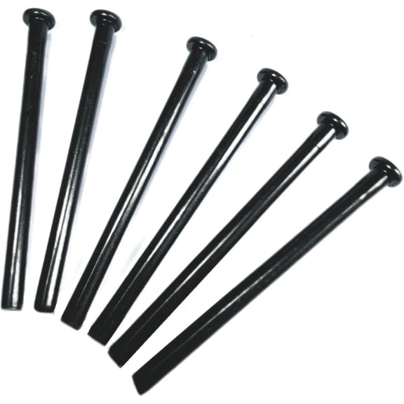 6pcs 3 inch Interior Door Hinge Pins for Doors 3 Inches Oil Rubbed Bronze Pins Screws Replacement Closing,Black