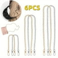 thumbnail image 1 of 6pcs 30/60/120 Cm Metal Bags Chain, Silver And Gold Chain Carry Strap For Handbag With Twist Clasps, Bag Chain Shoulder Strap For Handbags, Shoulder Bags, 1 of 8