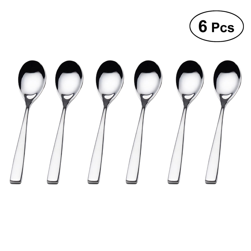 6pcs 304 Creative Stainless Steel Teaspoon Coffee Spoon Dessert Stir
