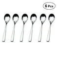 6pcs 304 Creative Stainless Steel Teaspoon Coffee Spoon Dessert Stir