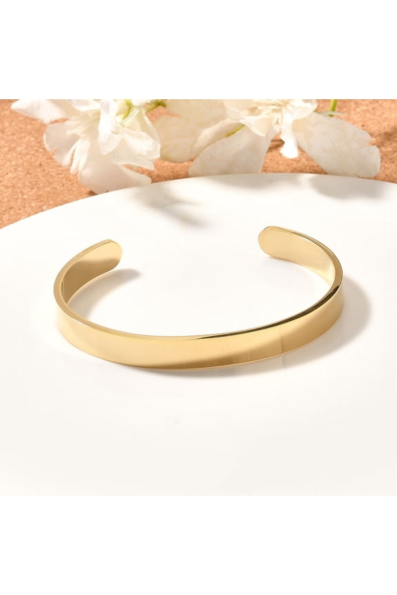 6pcs 304 Stainless Steel Blank Cuff Bangles Name Text Bangle Golden Inner Diameter: 50x63mm Width: 8mm