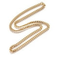thumbnail image 1 of 6pcs 304 Stainless Steel Cuban Link Chain Necklaces with Lobster Claw Clasps Golden 23.4 inch(59.5cm) 5mm, 1 of 2