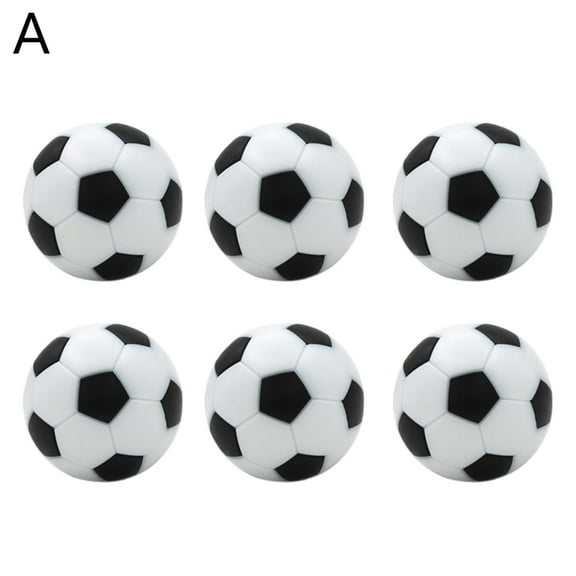 6pcs 32mm Table Soccer Foosball Fussball Football Machine Accessories Replacements Black and White Ball Kids Indoor Game