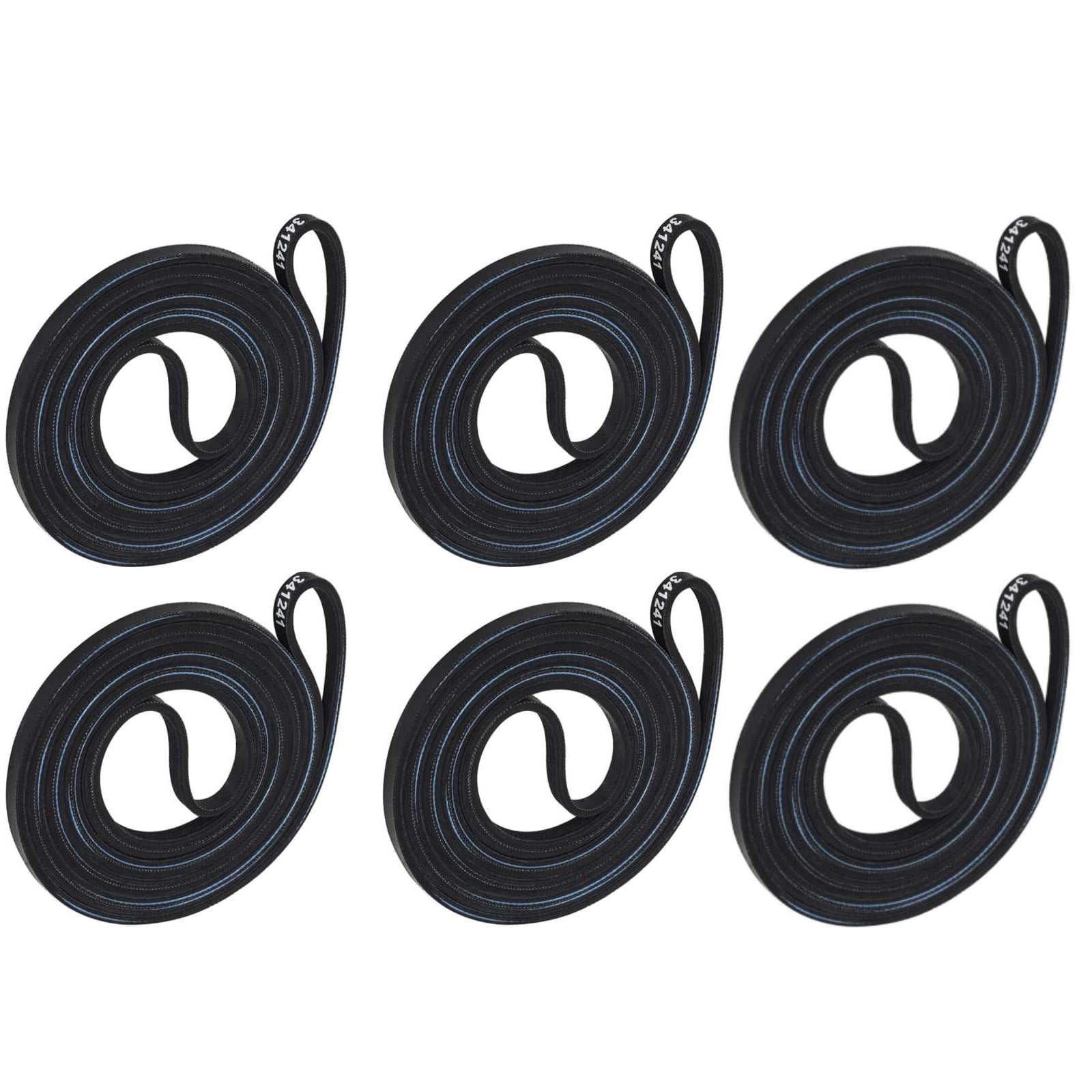 6pcs 341241 Dryer Drum Belt for Whirlpool for Kenmore Universal Replacement Part TAPDRA Spare Part