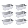 thumbnail image 1 of 6pcs 4"Deep 1/3 Size Stainless Steel Steam Table Pans Hotel Food Prep Commercial, 1 of 9