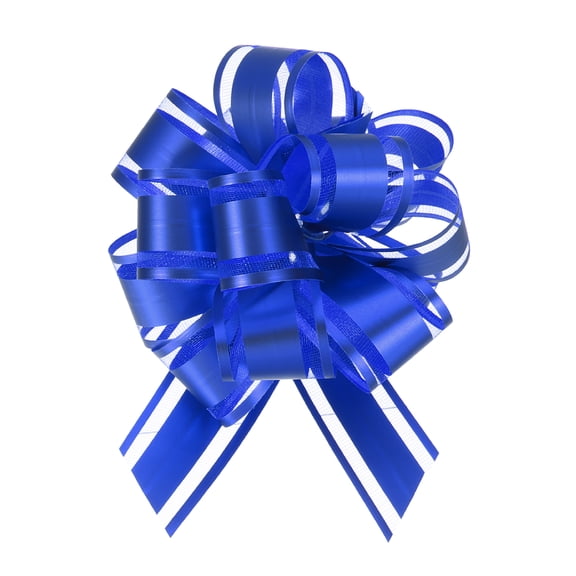 6pcs 4 Inch Large Big Pull Bow Gift Wrapping Ribbon for Presents, Sapphire Blue