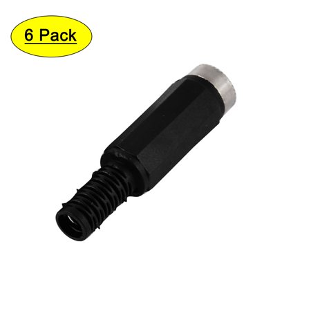 6pcs 5.5mm x 2.1mm Plastic Female DC Power Inline Plug Socket Coupler Connector