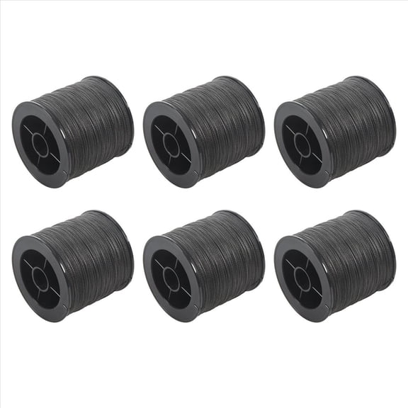 6 x Braid Fishing line-Black