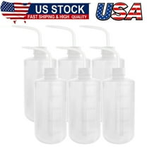 6pcs 500ml Plastic Safety Wash Bottles, Lab Squeeze LDPE Squirt Tattoo Bottle