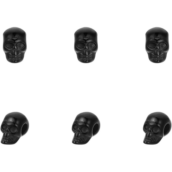 6pcs 5mm Large Hole Beads 304 Stainless Steel Spacer Beads Gunmetal European Beads Decoration for DIY DIY Necklace Bracelets Jewelry Making 16x9.5x13mm