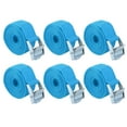 thumbnail image 1 of 6pcs 6.5ft Cargo Tie Down Straps Lashing Straps Travel Luggage Strap Adjustable with Cam Lock Buckle for Car Truck Blue, 1 of 6