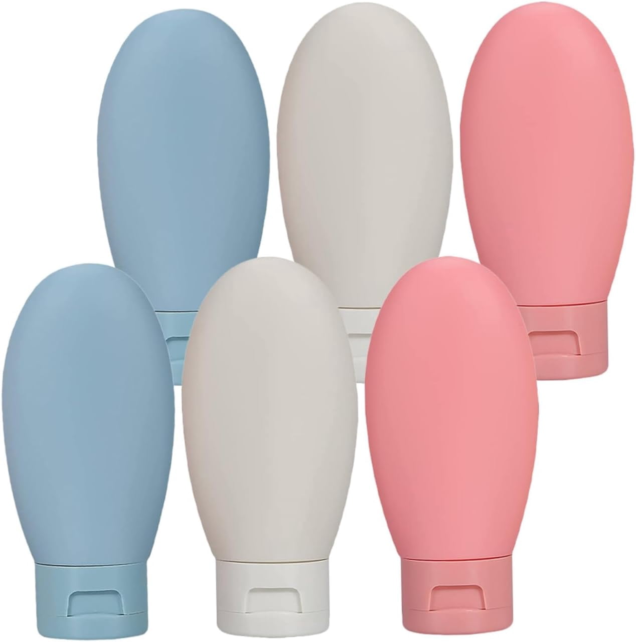 6pcs 60ml Travel Storage Bottles Refillable Leakproof Squeezable ...