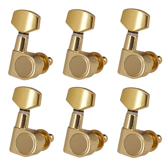 6pcs 6R Chrome Sealed String Button Tuning Pegs for Electric Acoustic Guitar