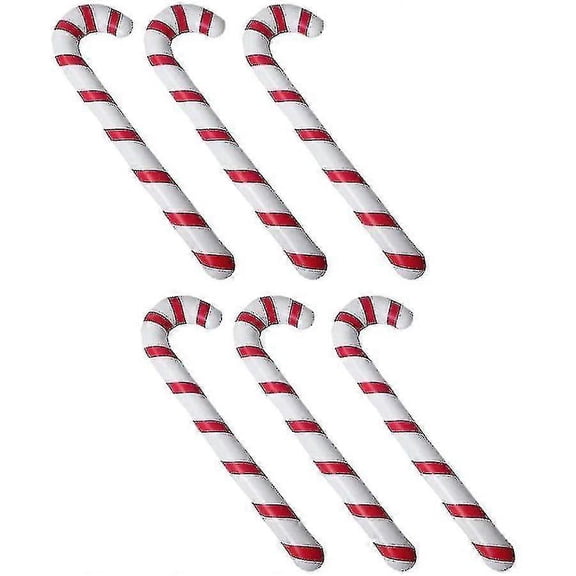 6pcs 86cm Inflatable Candy Canes Stick For Christmas Decoration