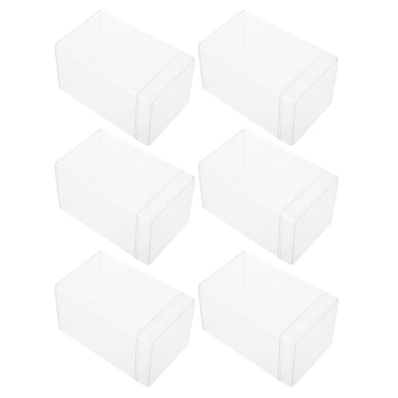 6pcs Acrylic Display Cases Clear Boxes Transparent Cabinets for Action Figure Collectibles