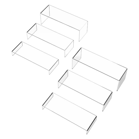 6pcs Acrylic Organizers Risers Sturdy Stackable for Various Display Needs