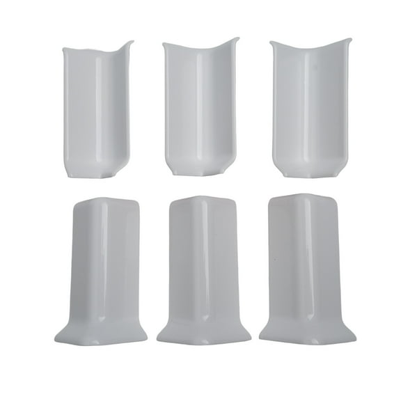 6pcs Adhesive Baseboard Corner Blocks Thickened Wall Base Corner Trim Floor Corner Edge Protector Skirting Household Decoration