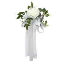 6pcs Aisle Pew Flower Arrangement for Wedding Ceremony Aisle Chair Back Floral Decoration