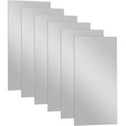 6pcs Aluminium Metal Sheet 6x12 inch Rectangle Flat Plain Plate with Protective Film for Decoration Packaging Construction